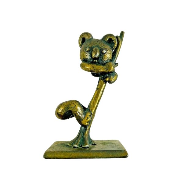 Koala Bear Figurine Replacement Handcrafted Genuine Pewter u Missing Crystal - Picture 1 of 4
